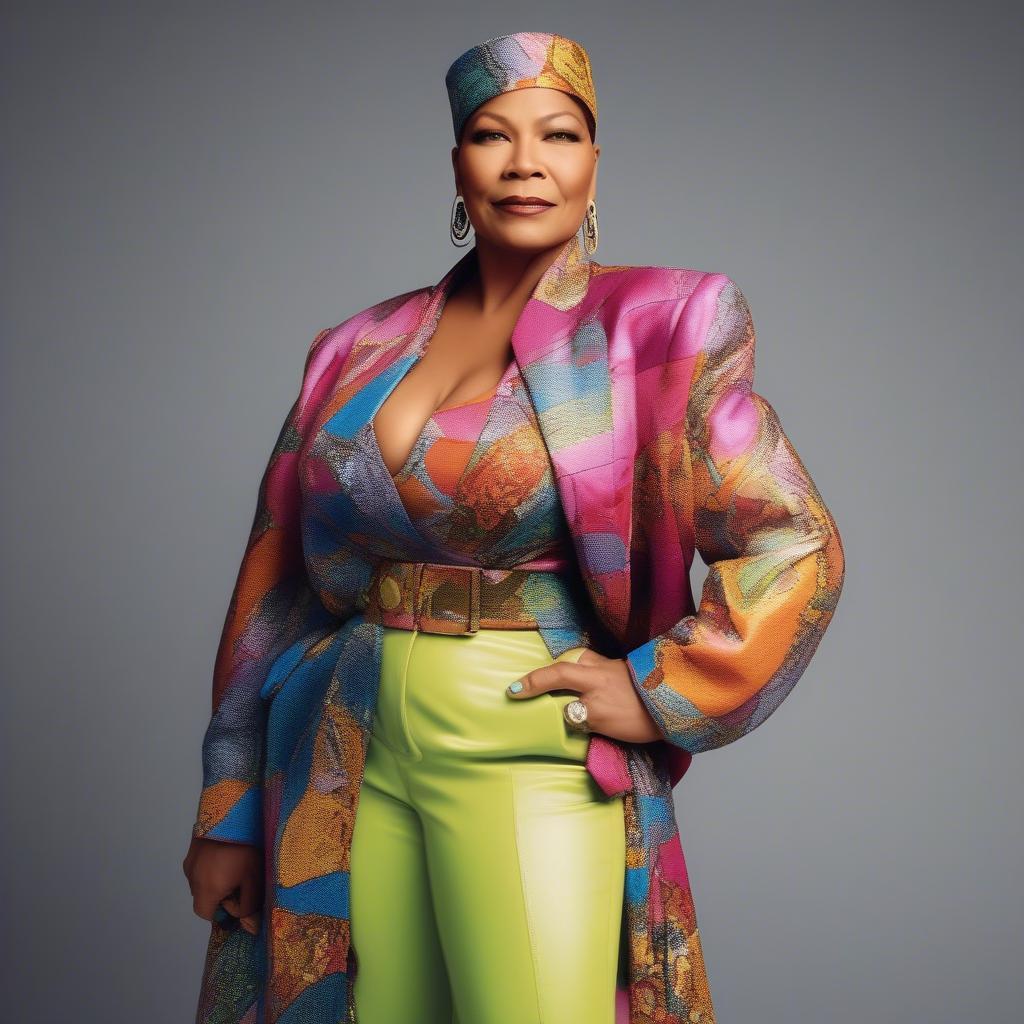 Queen Latifah in 90's fashion