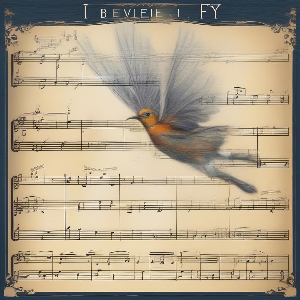 Sheet music for R. Kelly's "I Believe I Can Fly".