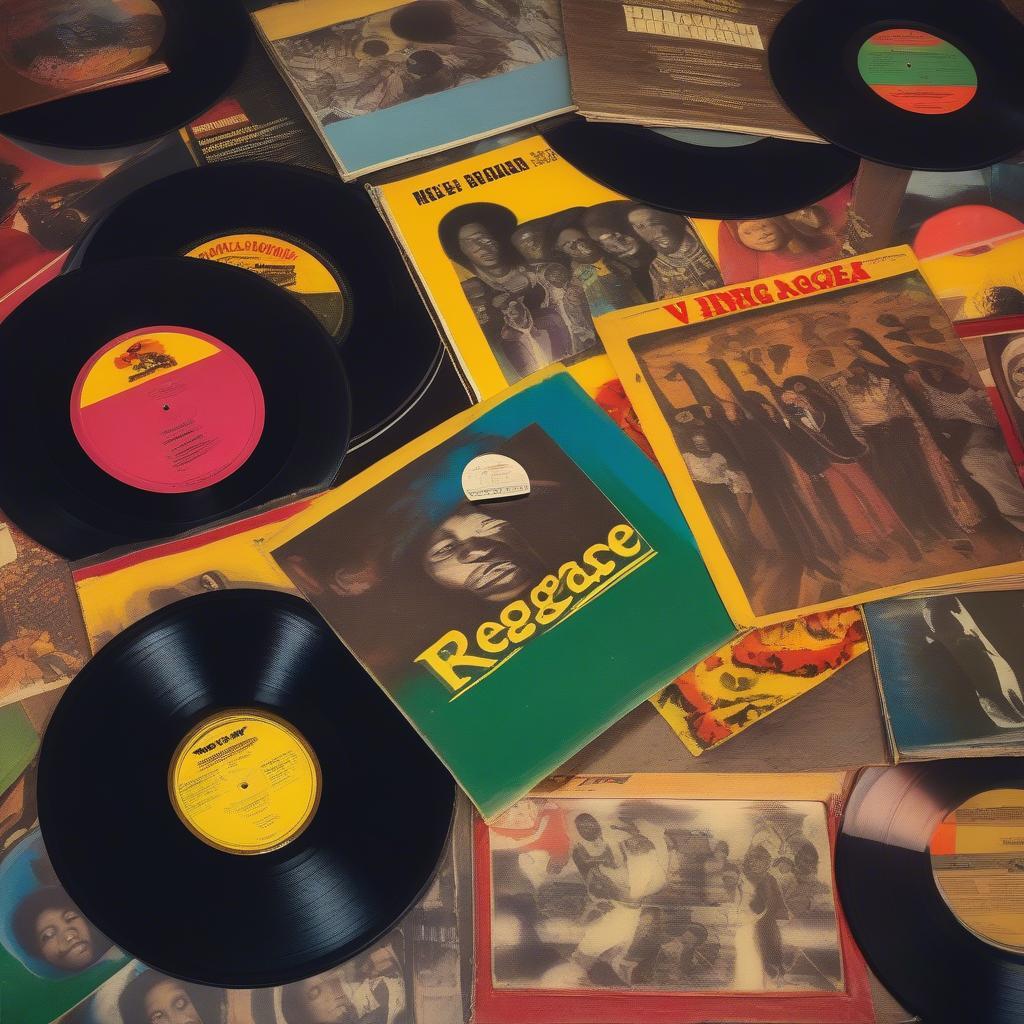 Collection of Vintage Reggae Vinyl Records