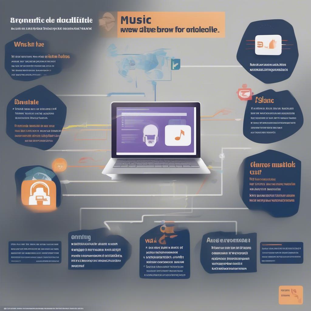 Tips for Safe Music Downloads: A graphic illustrating best practices for downloading music safely online, including using antivirus software and choosing reputable websites.