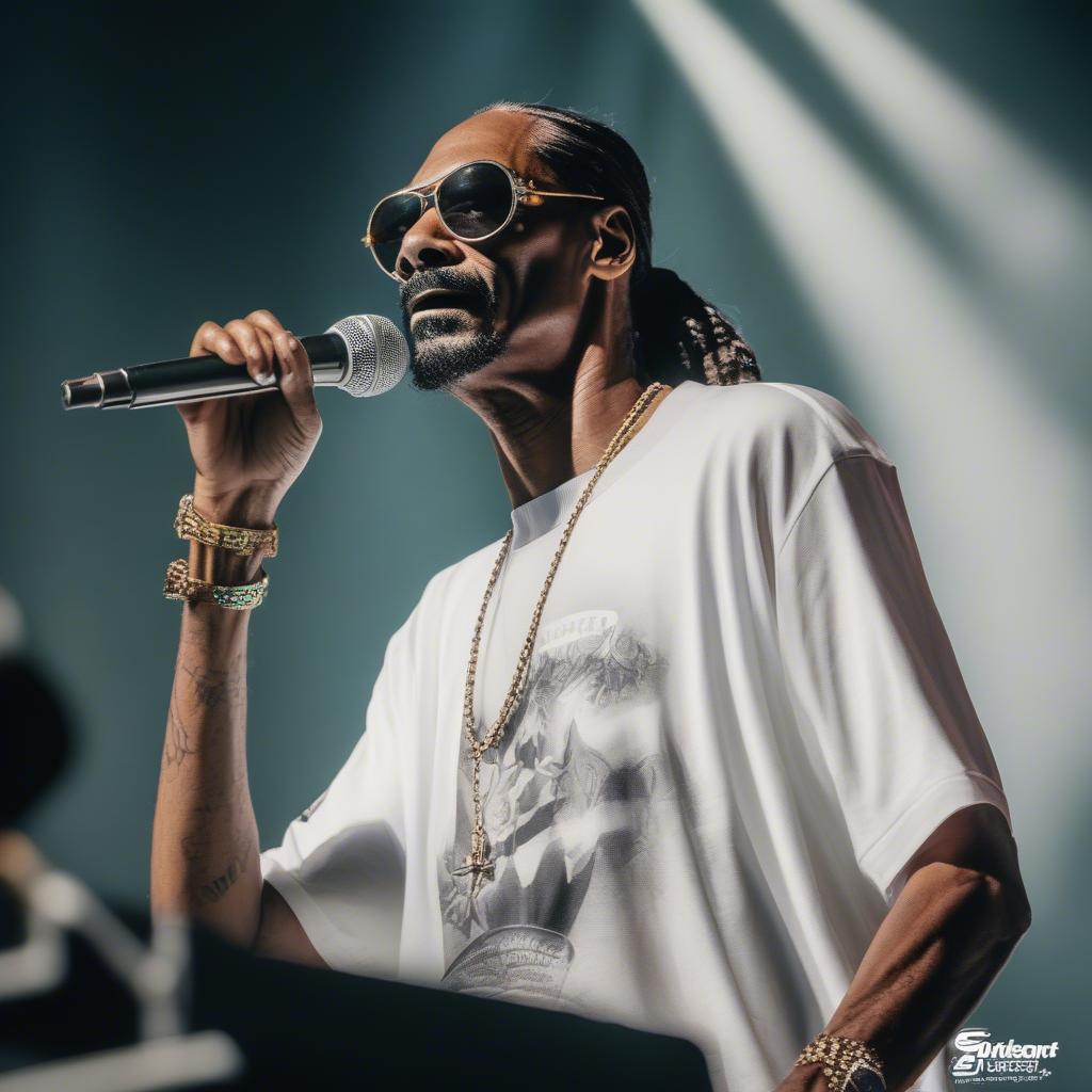 Snoop Dogg performing at Sunfest 2017