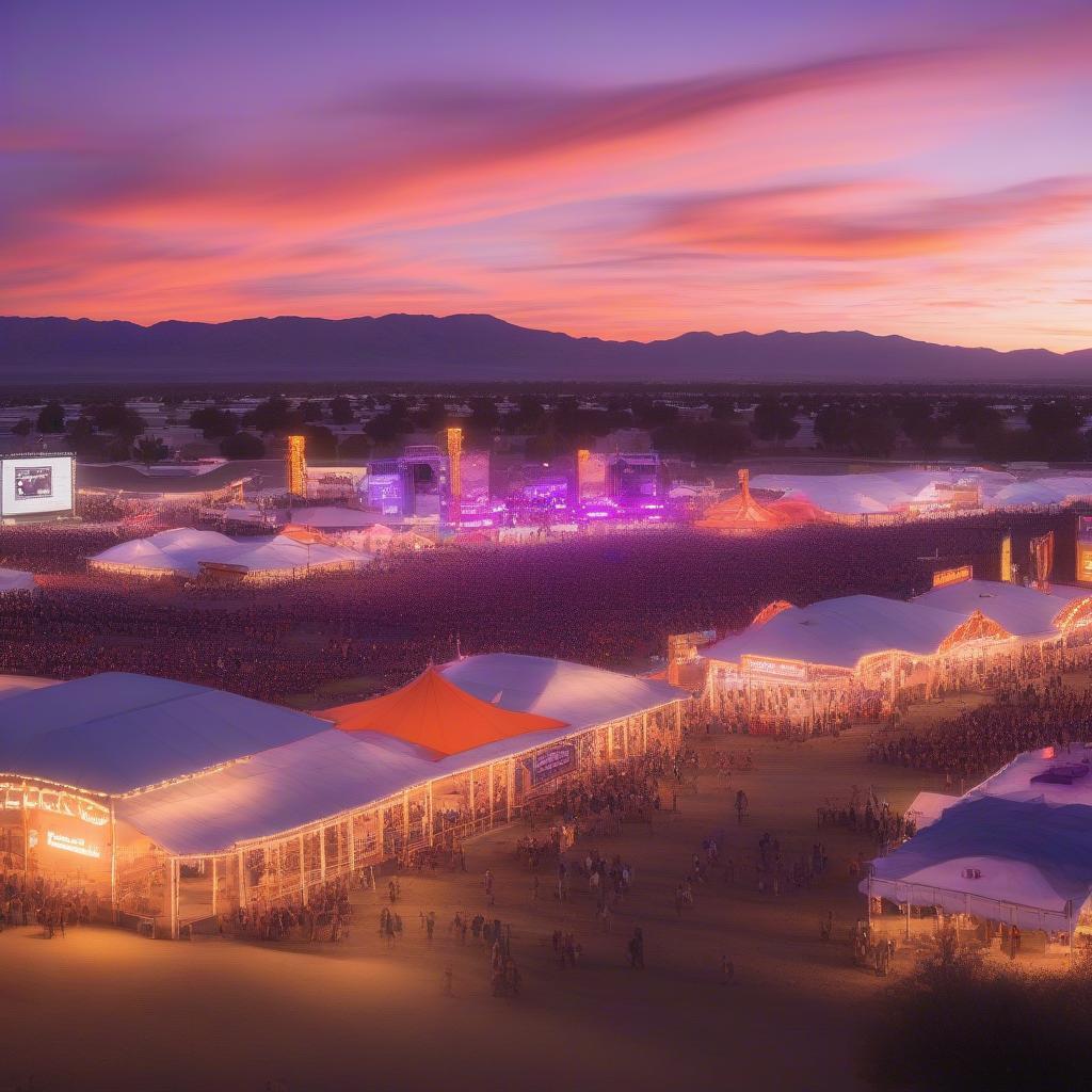 Sunset over the Stagecoach Festival 2019