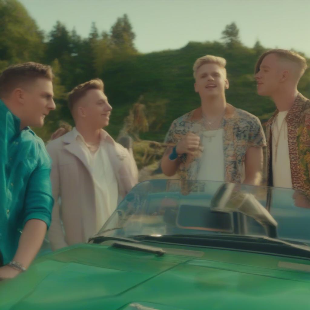 Martin Garrix, Macklemore, and Patrick Stump in "Summer Days" Music Video