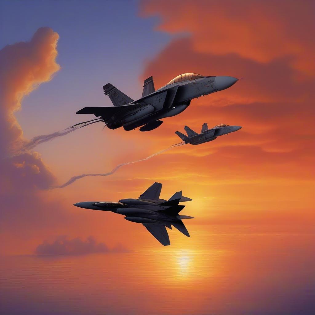 Fighter jets soaring through the sky, symbolizing the Danger Zone