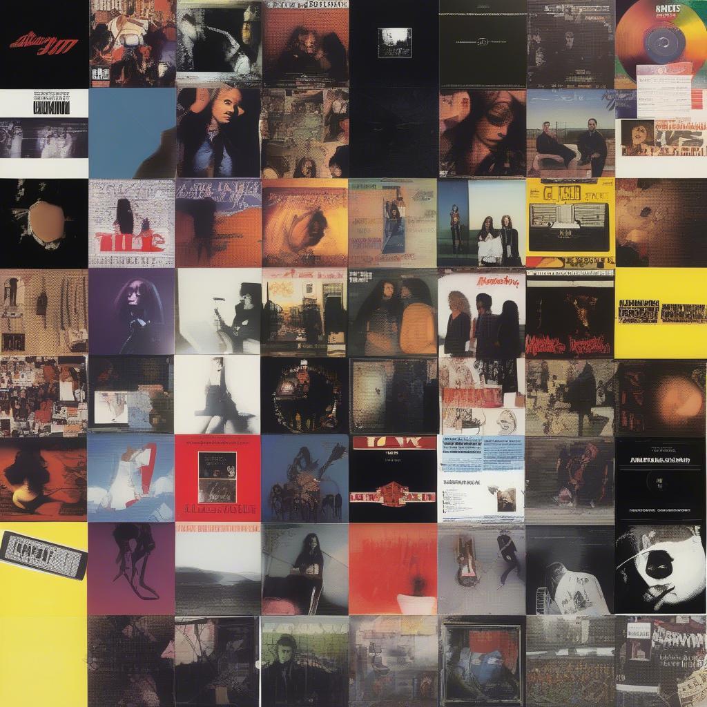 Collage of album covers from top songs in 1991