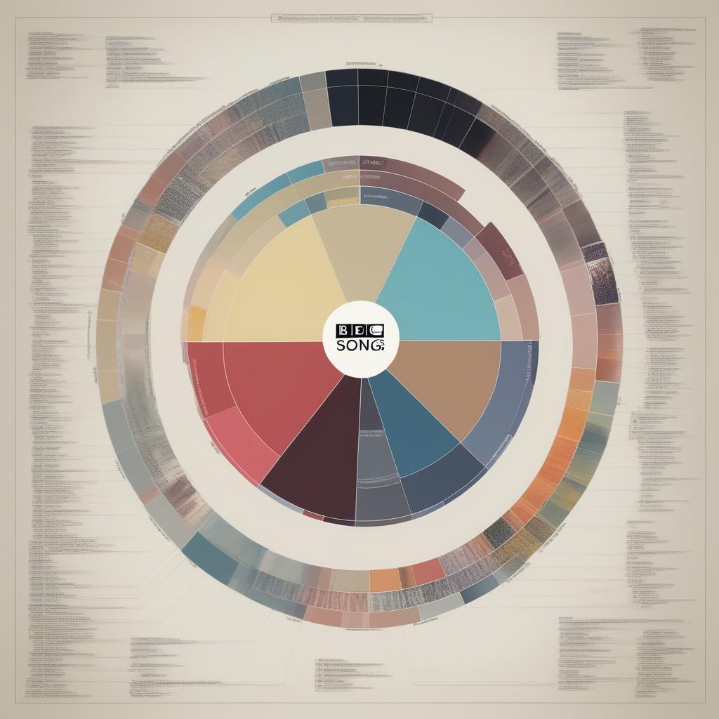 Top Songs 2013 Genres: A pie chart visualizing the distribution of genres within the BBC Radio 1 Top 100, with segments representing Pop, EDM, Hip-Hop/R&B, Indie, and Rock.