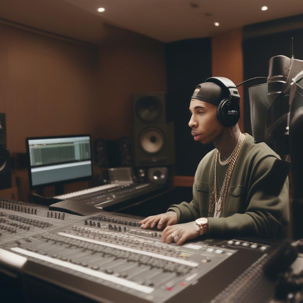 Tyga in the Studio