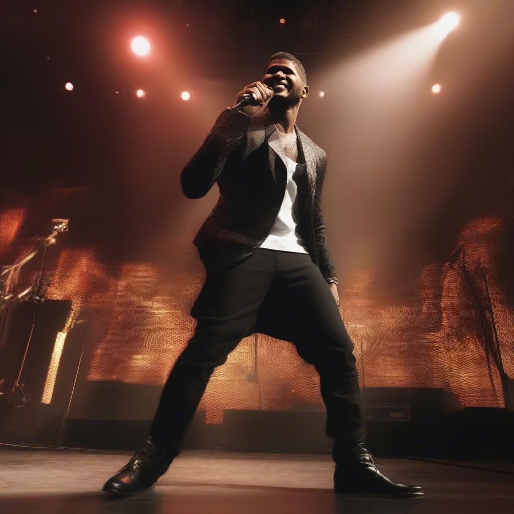 Usher Performing Live on Stage