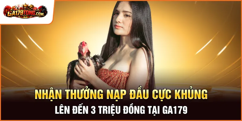 Khuyến Mãi GA179 - Nhận Thưởng Cực Đã, Khởi Đầu Thăng Hoa! 3 Nhận thưởng nạp đầu cực khủng lên đến 3 triệu đồng tại GA179